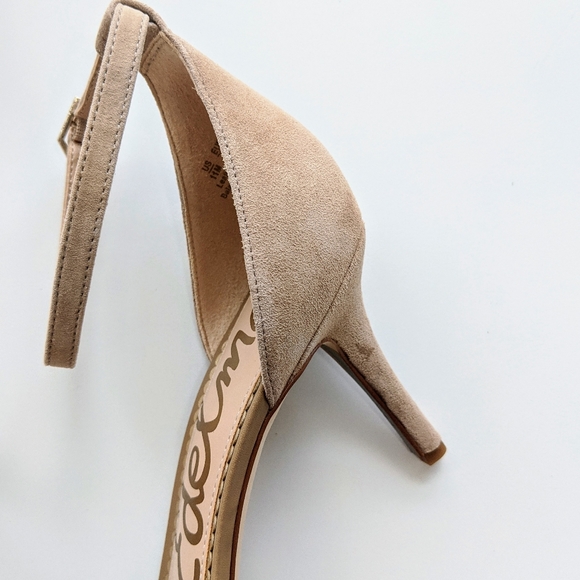 NEW Sam Edelman Patti Biege Sueded Sandal Size 11 - Picture 7 of 7